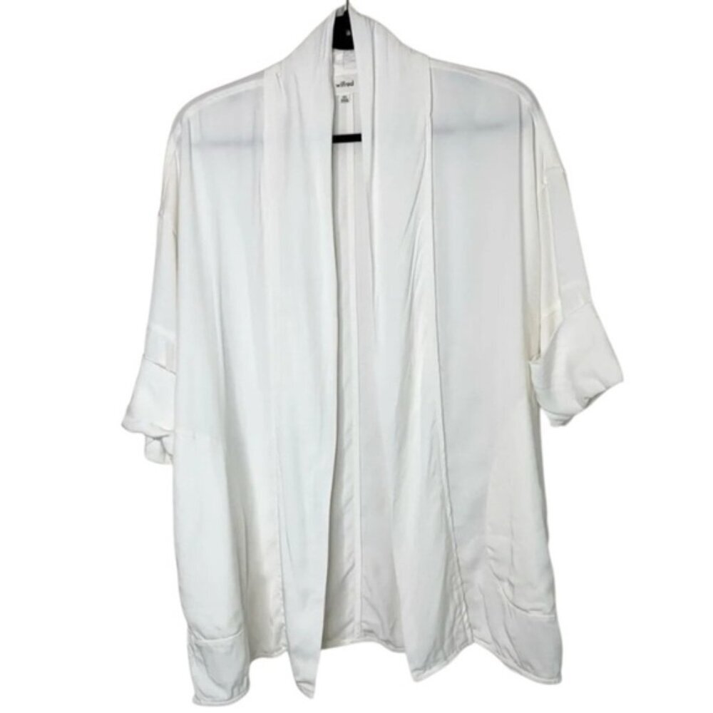 Aritzia Wilfred Lenglen Blazer Jacket Kimono Open front Off white Size XXS - Picture 3 of 14